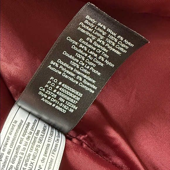 Babaton Rich Red Wool Coat by Aritzia XS - Picture 7 of 7